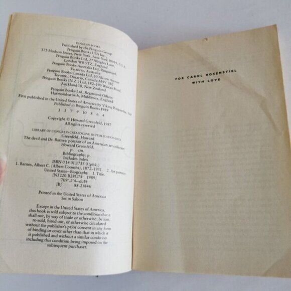 1987 The Devil and Dr Barnes Book, American Art Collector US Art History - Picture 5 of 9